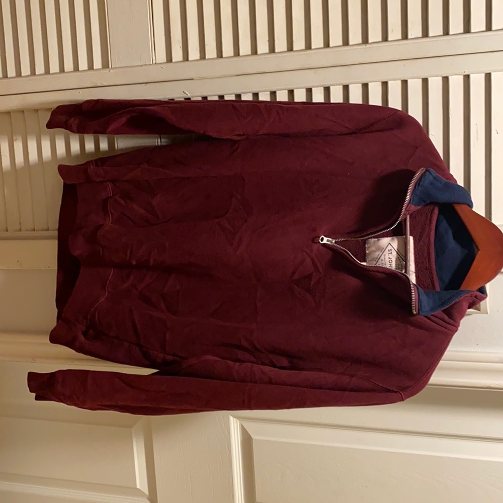 St. John’s bay- red half zip sweater